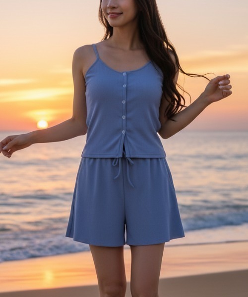OceanPacific レディース キャミ＆ショートパンツ 水着2点セット Ocean Pacific（オーシャンパシフィック） 水着 「OP/オーピー」キャミ