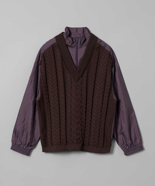 「MAISON SPECIAL」 長袖ニット 1 ベージュ メンズの画像