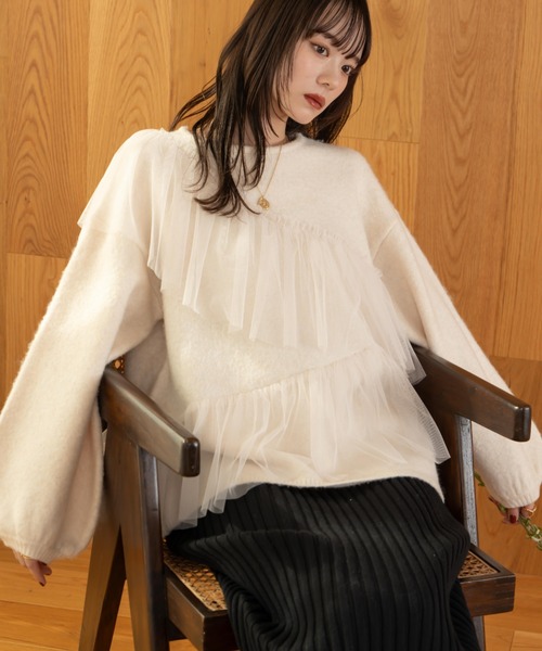 hinari（ヒナリ） 長袖ニット FREE アイボリー レディース : ZOZOTOWN