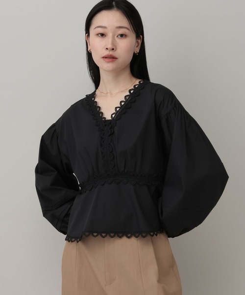 完売 アーバンリサーチ スカラップレースブラウス SENSE OF PLACE by URBAN RESEARCH ブラウス シャツ スカラップレース