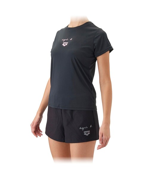 agnes b Tシャツ black short sleeves Coulos 