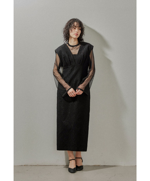 「niana」 コンビワンピース M ブラック レディース_画像7