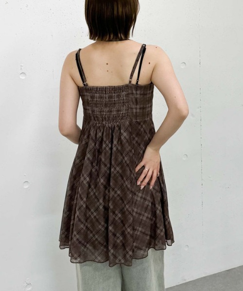「archives」 キャミソールワンピース MEDIUM チャコールグレー レディース_画像4