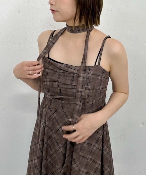 「archives」 キャミソールワンピース MEDIUM チャコールグレー レディース_画像5