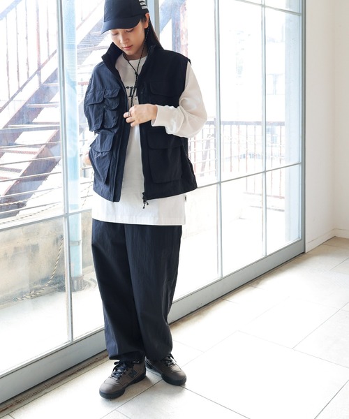 「ANME」 イージーパンツ M ネイビー レディース_画像8