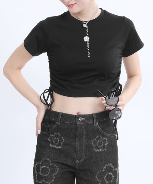 MARY QUANT（マリークヮント） tシャツ マリークワント サイドギャザー