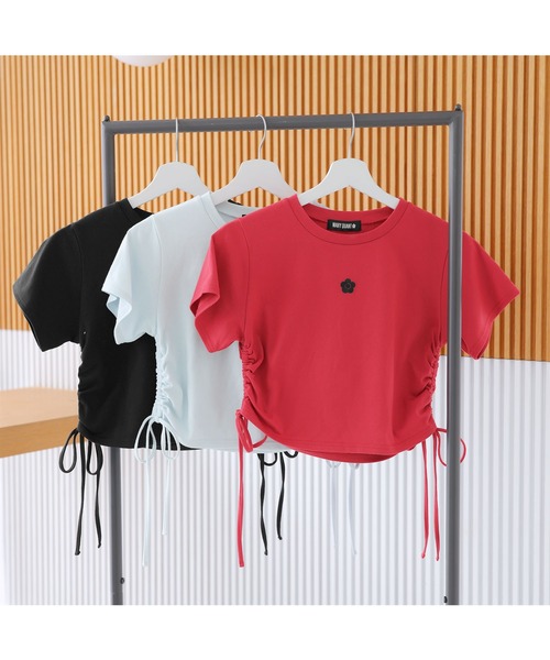 【MARY QUANT】　非売品　ティーサイドセット MARY QUANT（マリークヮント） tシャツ マリークワント サイドギャザー