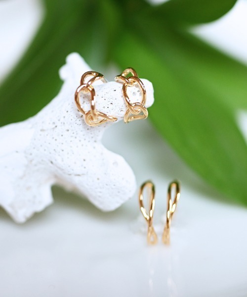 ピアス SV925＋K10YG Talat　Chic Oriental Rope ピアス レディース メンズの画像