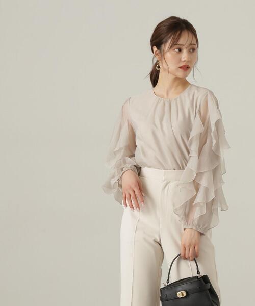 「PROPORTION BODY DRESSING」 長袖ブラウス SMALL グレー レディース_画像3