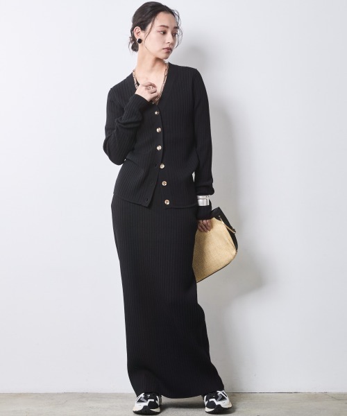 「CHIC STYLE」 ニットカーディガン 5L チャコール レディース_画像8