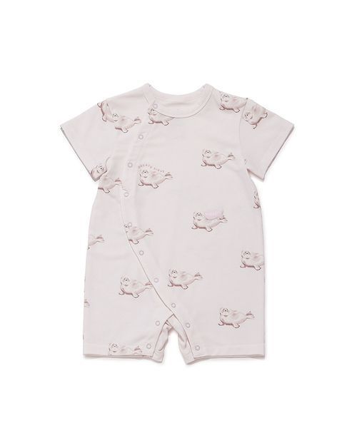 ベビー服 ロンパース 「BABY」「接触冷感」シーアニマル柄ロンパースの画像