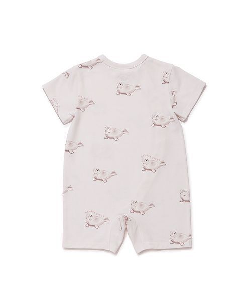 ベビー服 ロンパース 「BABY」「接触冷感」シーアニマル柄ロンパースの画像
