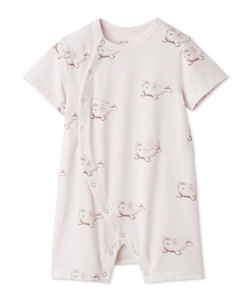 ベビー服 ロンパース 「BABY」「接触冷感」シーアニマル柄ロンパースの画像