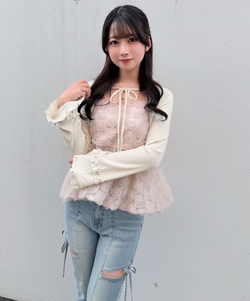 「NOMAE」 キャミソールブラウス FREE アイボリー レディース_画像6