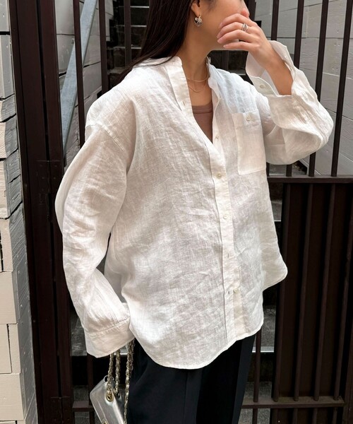 「fredy emue」 長袖ブラウス 38 ネイビー レディース_画像6