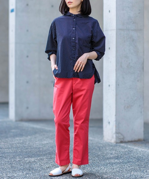 「D.M.G.」 チノパンツ SS ネイビー レディース_画像3