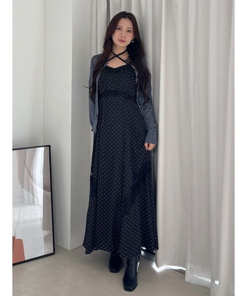 MERCURYDUO（マーキュリーデュオ） ワンピース サテンレース使いキャミ