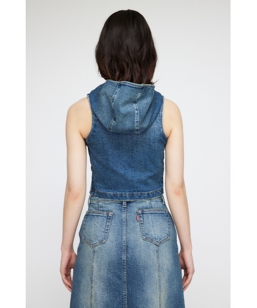 「LAGUA GEM」 ノースリーブブラウス MEDIUM ブルー レディース_画像9