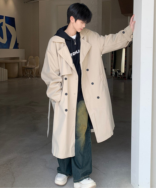 「neos」 トレンチコート X-LARGE ベージュ メンズ_画像8