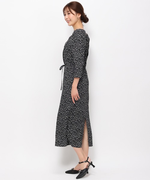 「MISCH MASCH」 7分袖ワンピース M ブラック×ホワイト レディース_画像3