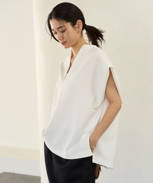 「UNFILO」 ノースリーブトップス MEDIUM ホワイト レディース_画像2