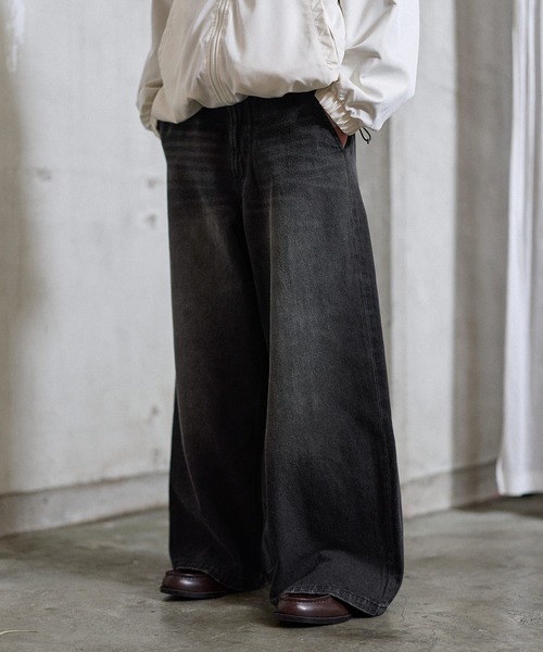 「ROCHEM」 デニムパンツ X-SMALL ブラック メンズ_画像3