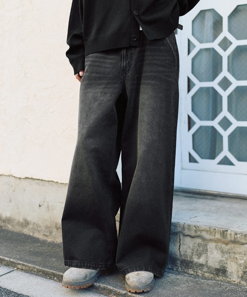 「ROCHEM」 デニムパンツ X-SMALL ブラック メンズ_画像8