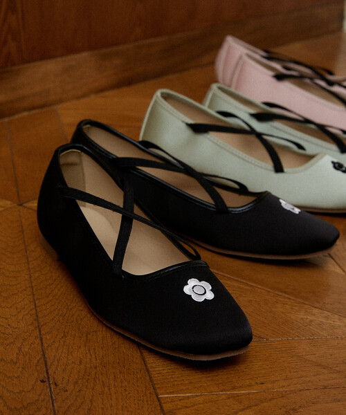 「MARY QUANT」 バレエシューズ 23.0cm グリーン レディース_画像6