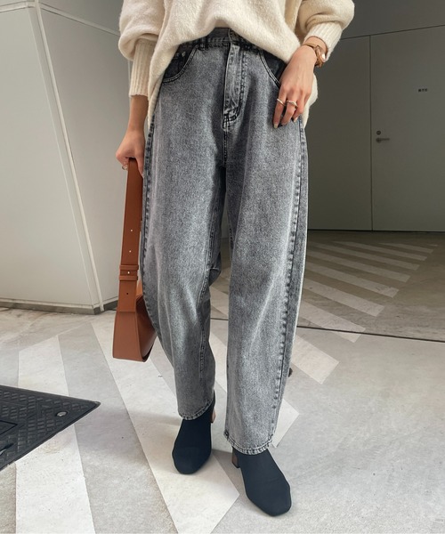 「Thevon」 デニムパンツ SMALL サックスブルー レディース_画像3