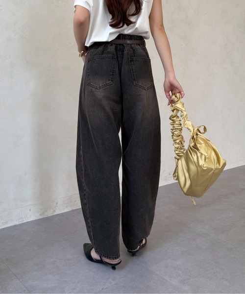 「Thevon」 デニムパンツ SMALL サックスブルー レディース_画像4