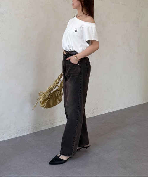 「Thevon」 デニムパンツ SMALL サックスブルー レディース_画像6
