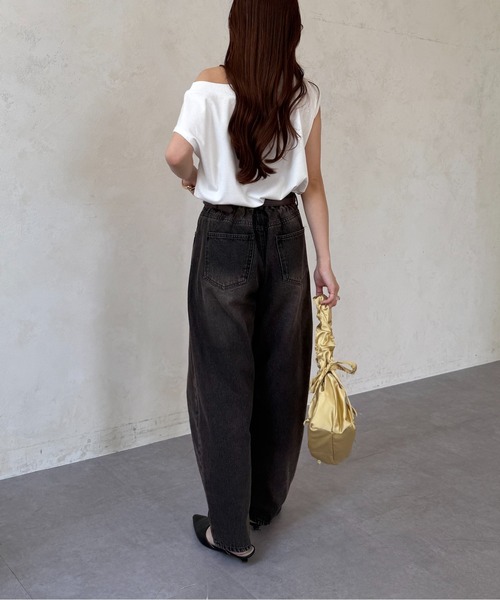 「Thevon」 デニムパンツ SMALL サックスブルー レディース_画像7
