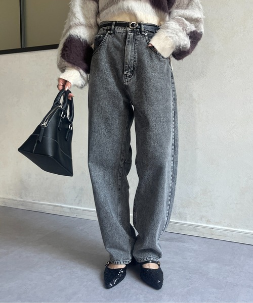 「Thevon」 デニムパンツ SMALL サックスブルー レディース_画像8