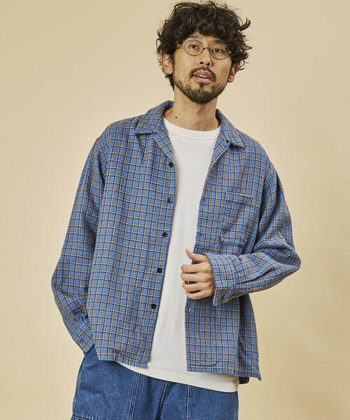 REMI RELIEF（レミ レリーフ） シャツ 半袖 リネンチェックS/S SHIRT