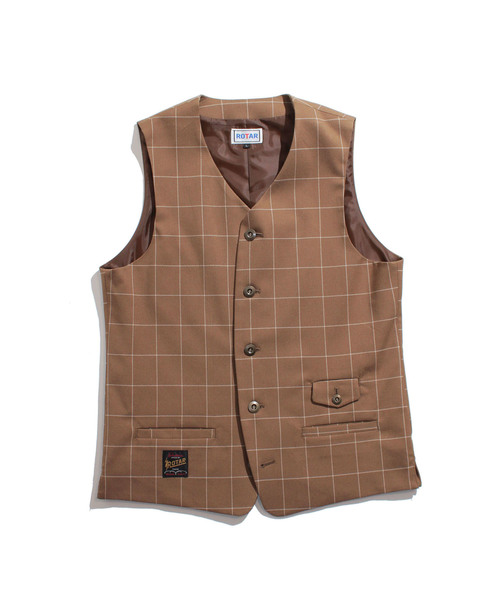 ROTAR（ローター） ベスト Windowpane Stretch Vest ウィンドウペン 