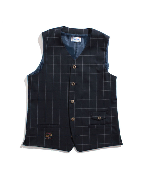 ROTAR（ローター） ベスト Windowpane Stretch Vest ウィンドウペン 