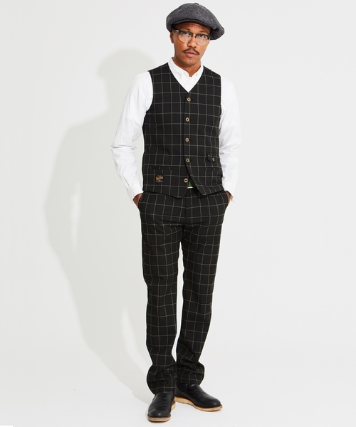 ROTAR（ローター） ベスト Windowpane Stretch Vest ウィンドウペン 