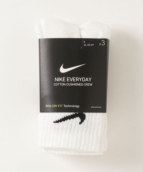 NIKE（ナイキ） 靴下 3P EVERYDAY クルー ソックス SX7664-100 WHITE