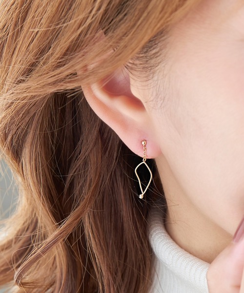 Phoebe（フィービー） ピアス 「K10」マーキスダイヤモンドピアス/BOX