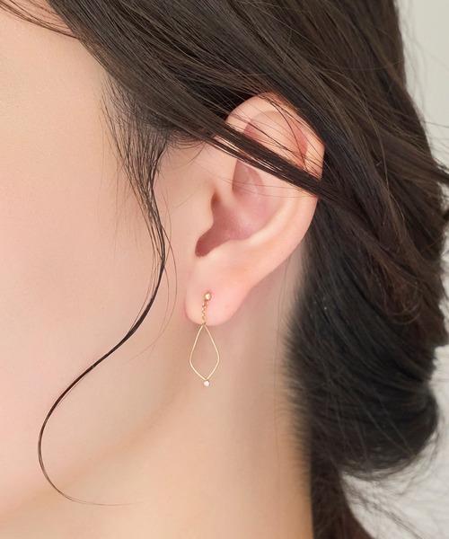 Phoebe（フィービー） ピアス 「K10」マーキスダイヤモンドピアス/BOX