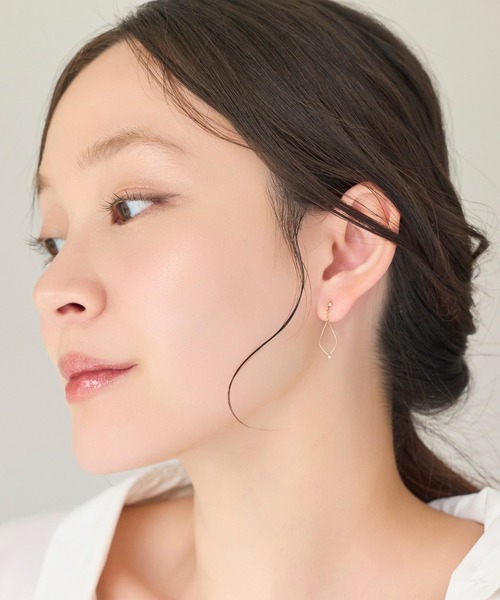 Phoebe（フィービー） ピアス 「K10」マーキスダイヤモンドピアス/BOX 