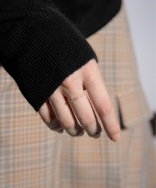 Jewel closet by l&co.K10 YG レイヤードリング　11号 L&co. 》K10 YG レイヤード リング 11号 安く 買う