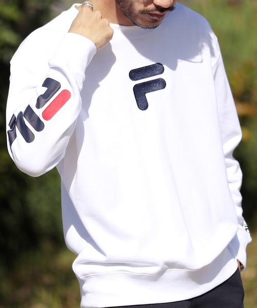 スウェット FILA/フィラ 袖プリントプルオーバースウェット トレーナー|ZOZOTOWN PayPayモール店|02