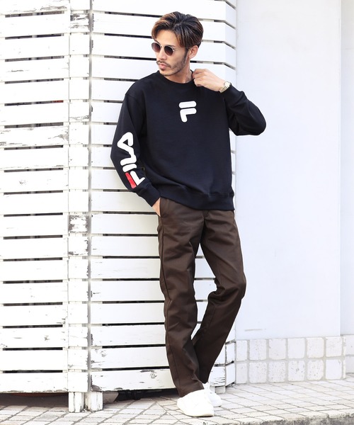 スウェット FILA/フィラ 袖プリントプルオーバースウェット トレーナー|ZOZOTOWN PayPayモール店|10