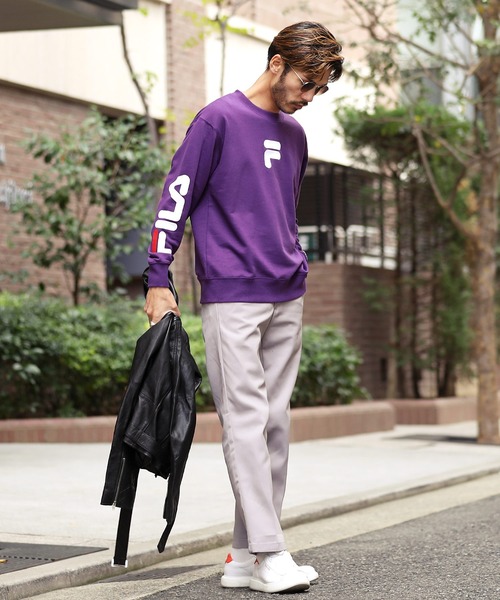 スウェット FILA/フィラ 袖プリントプルオーバースウェット トレーナー|ZOZOTOWN PayPayモール店|12