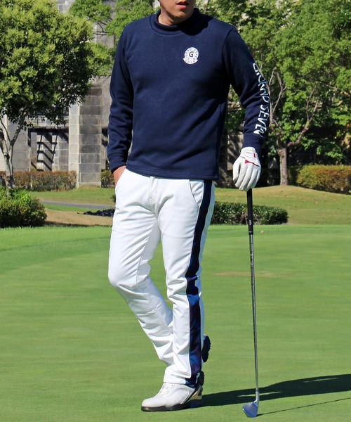 GIORNO SEVEN ゴルフ 裏起毛シャギーボア モックネック トレーナー