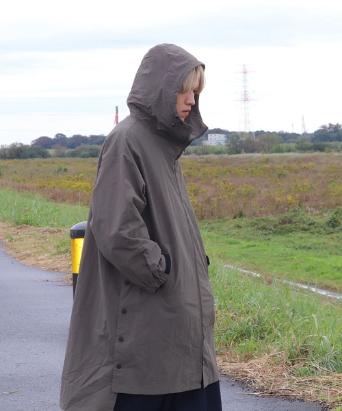 モッズコート コート 「ADAMPATEK/アダムパテック」 looose hooded coat/フード付きルーズコート レディース メンズの画像