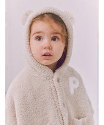 ベアポンチョ　グレー gelato pique ベビー 「ONLINE限定カラーあり」「BABY」パウダー