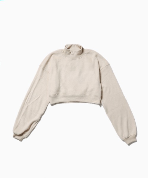 tシャツ MIOSMOKEY/ミオズモーキー SHAGGY RIBBED NECK SS ハイネックトップス レディース
