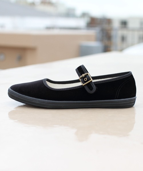 オーチバル ベロア パンプス バレエシューズ フラットシューズ 24.0cm